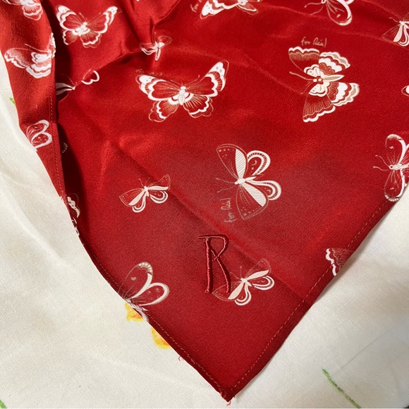 HANDKERCHIEF in Red Butterfly - Picture 3 of 3